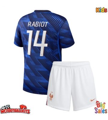 France Adrien Rabiot #14 Replica Home Stadium Kit for Kids World Cup 2026 Short Sleeve (+ pants)